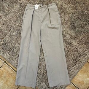 NWT Free People Beige High Rise Trouser Wide Leg Dress Pants M